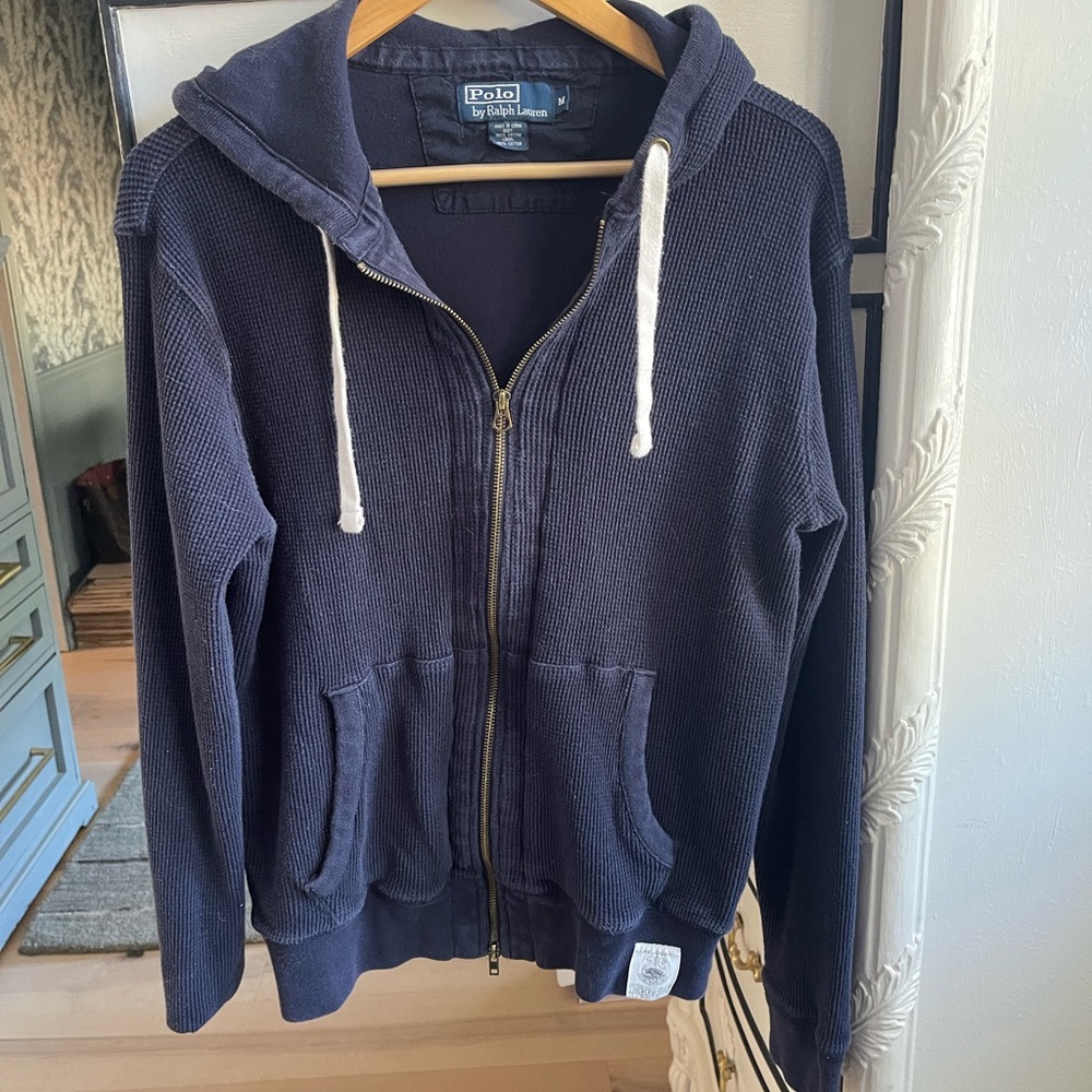 Polo by Ralph Lauren waffle zip up hoodie fully lined